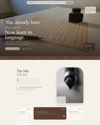 Fountain Pen & Stationery Content Blog Website Template