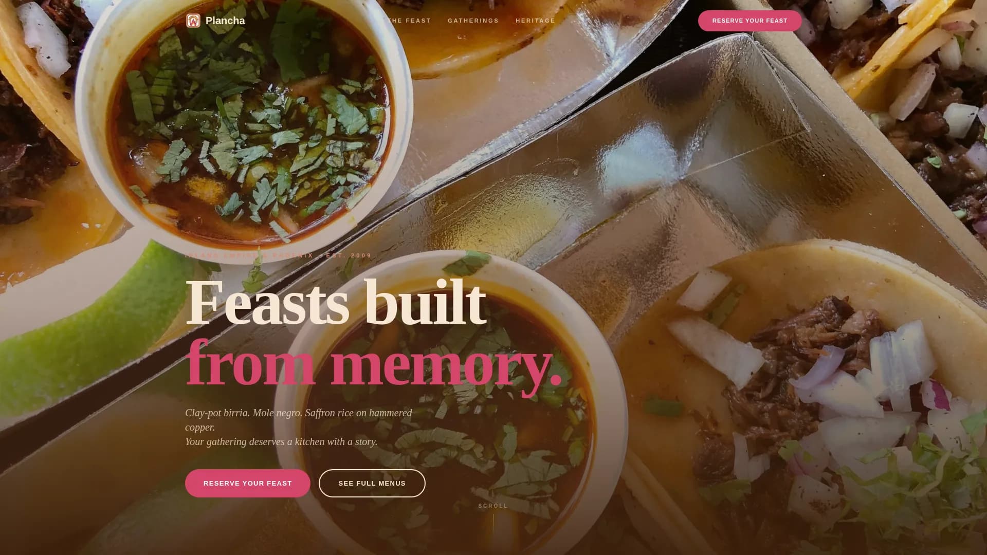 Catering & Event Food Booking Website Template