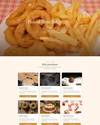 Artisan Cupcake & Muffin Bakery Website Template