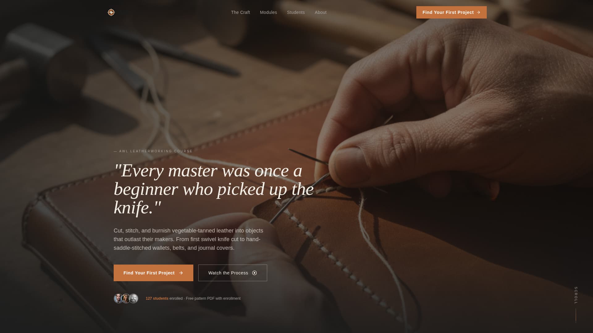 Leather Working Content Professional Website Template