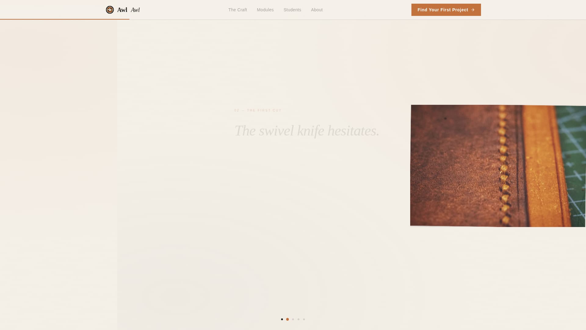 Leather Working Content Professional Website Template