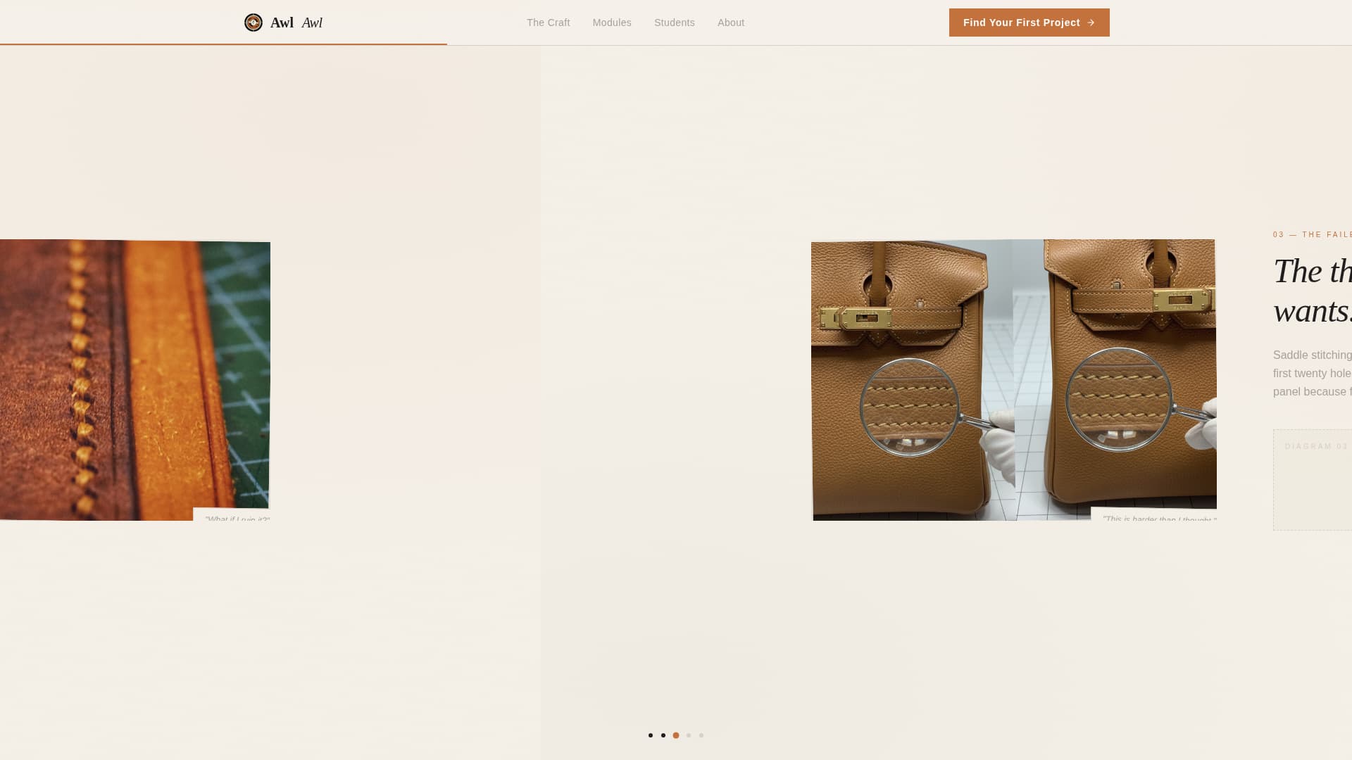 Leather Working Content Professional Website Template