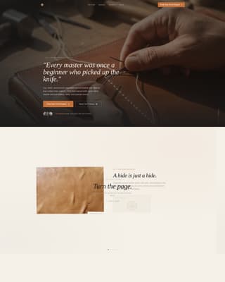 Leather Working Content Professional Website Template