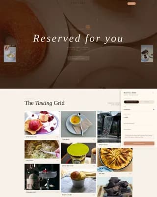 Luxury Dessert Café & Patisserie Booking Website Template