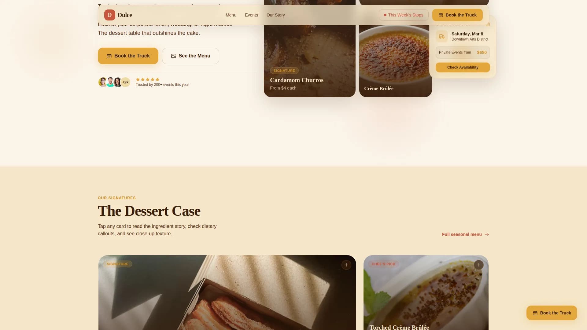 Food Truck & Mobile Kitchen Booking Website Template