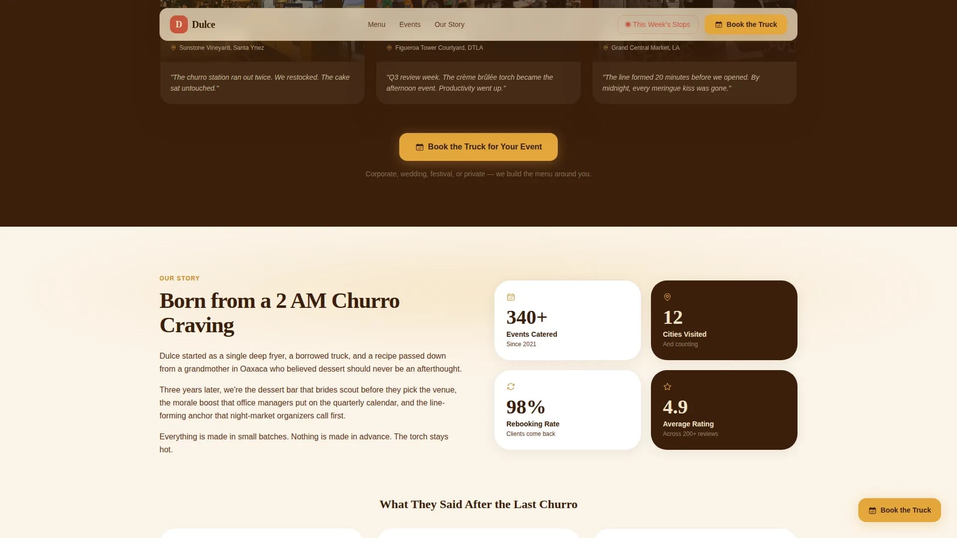 Food Truck & Mobile Kitchen Booking Website Template