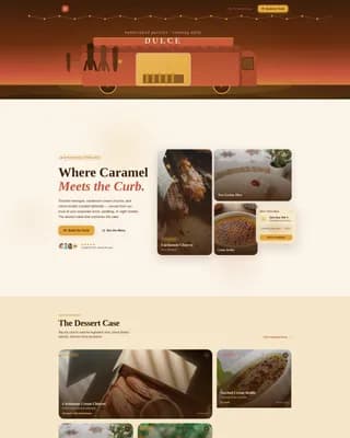 Food Truck & Mobile Kitchen Booking Website Template