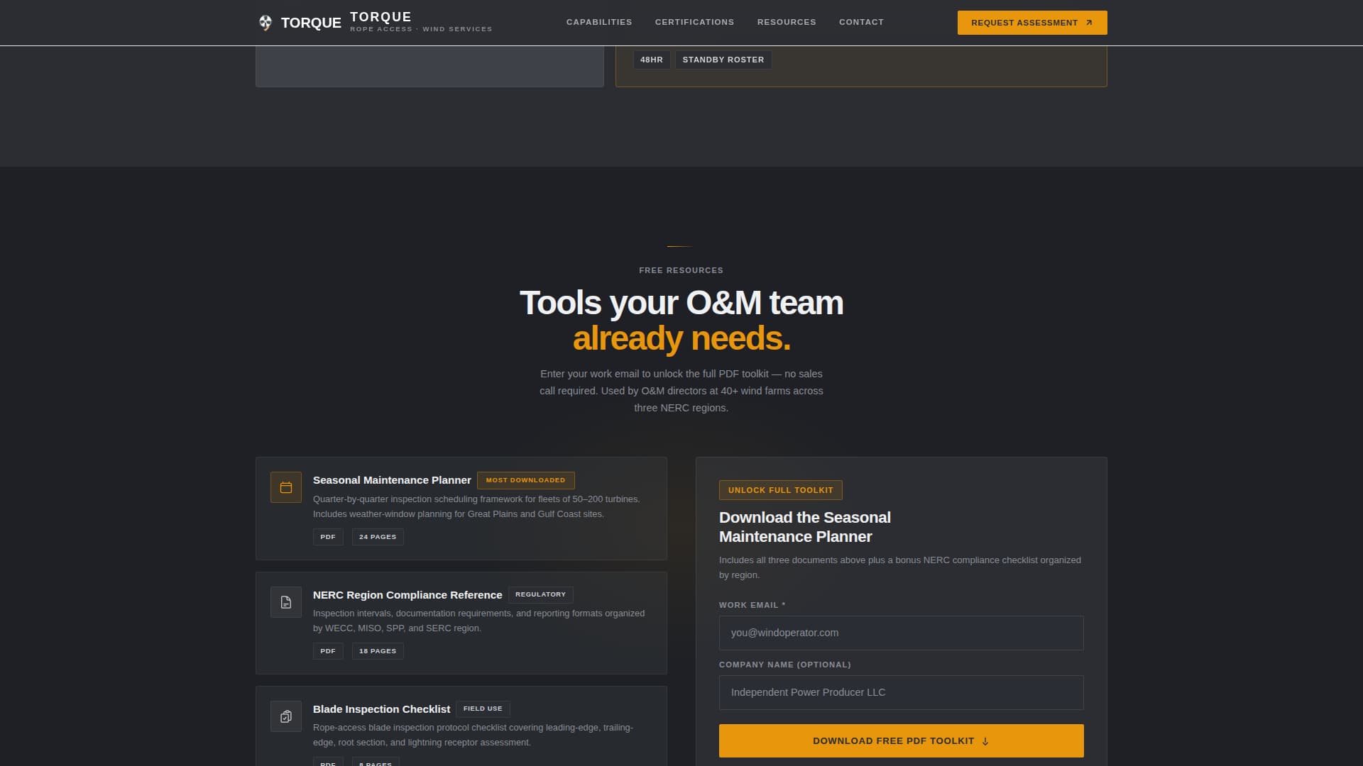 Wind Turbine Technician Business Directory Website Template