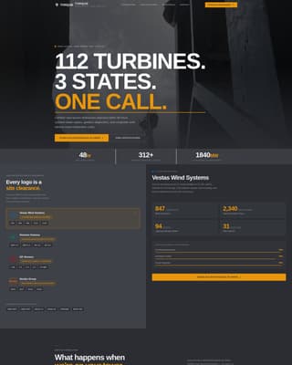 Wind Turbine Technician Business Directory Website Template