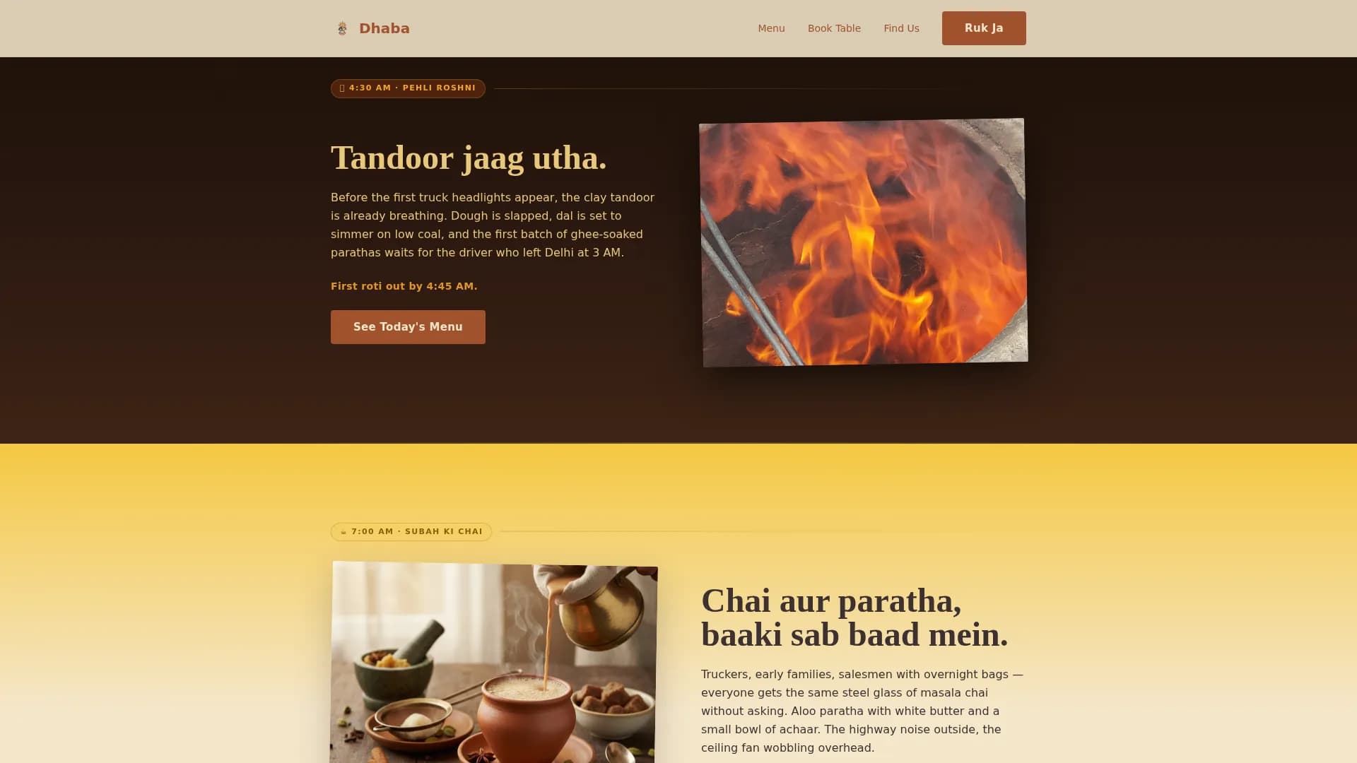 Indian Street Food & Regional Cuisine Professional Website Template