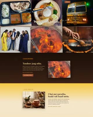 Indian Street Food & Regional Cuisine Professional Website Template