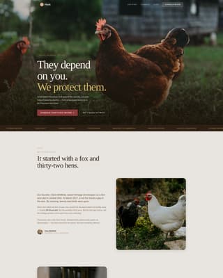 Chicken & Poultry Booking Website Template
