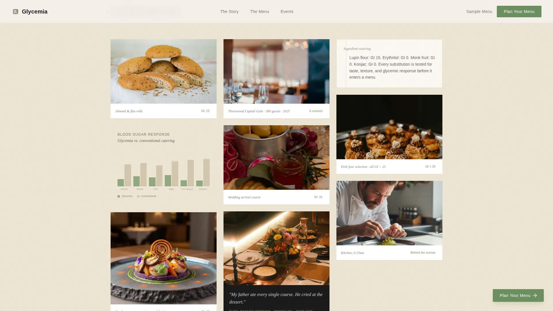 Glycemia — Premium Diabetic Catering Landing Page Template