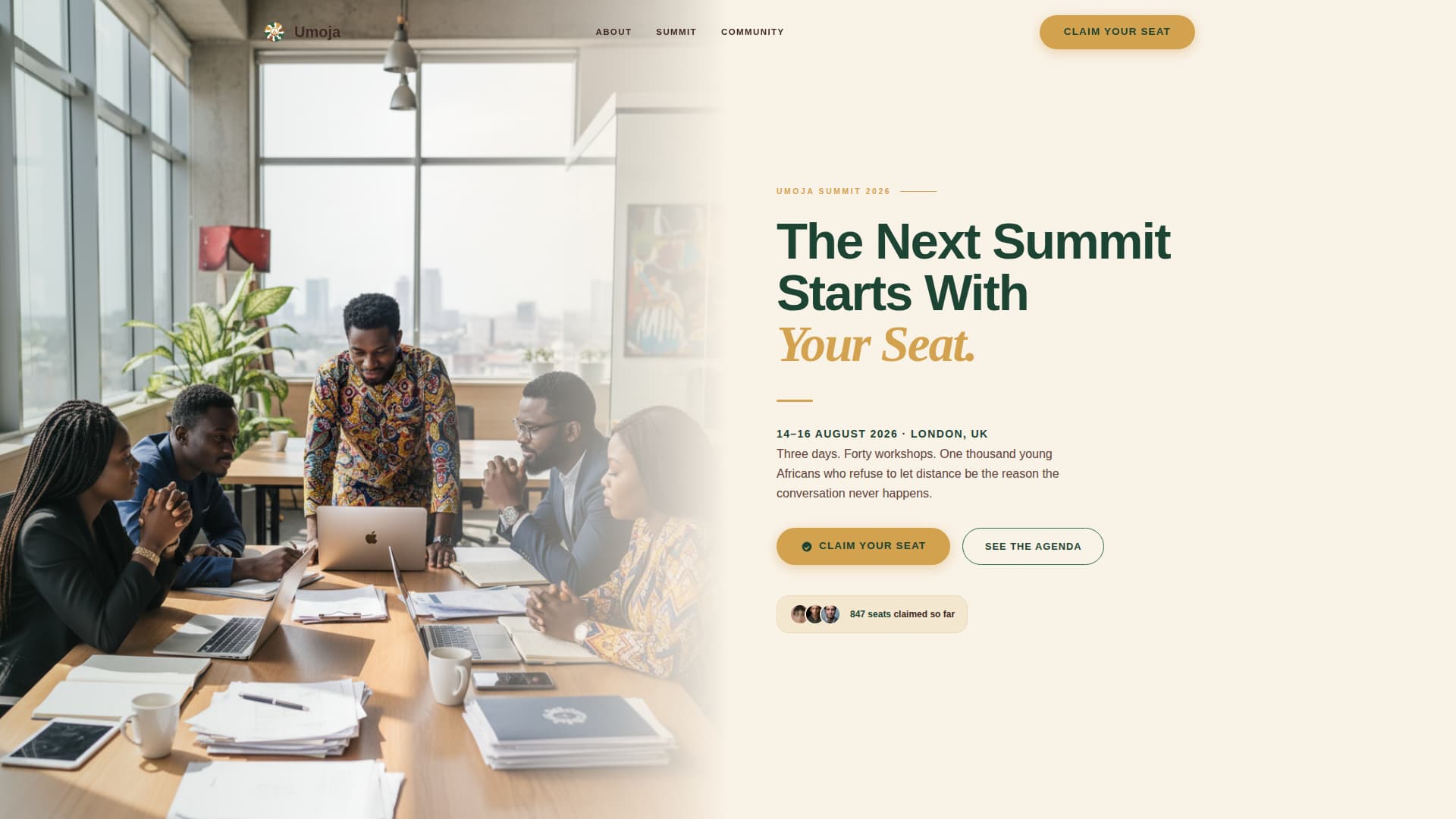 Umoja - Vibrant Africanyouth Landing Page Template
