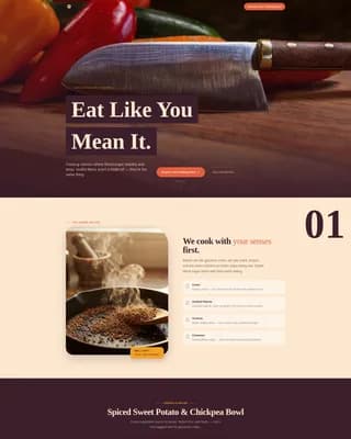Simmer — Diabetic-Friendly Cooking Landing Page Template