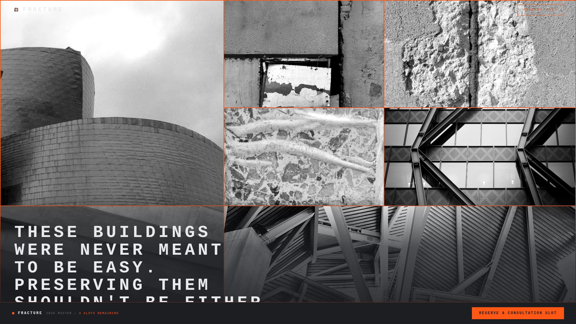 Deconstructivist Architecture Pre-Launch Website Template