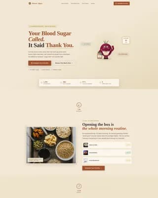 Glucer — Diabetic Grocery Delivery Landing Page Template