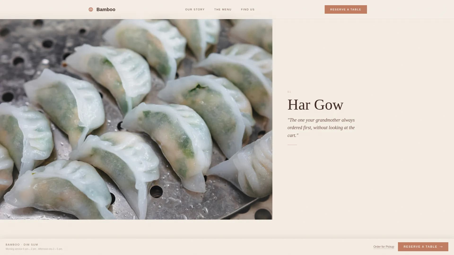 Restaurant & Dining Booking Website Template