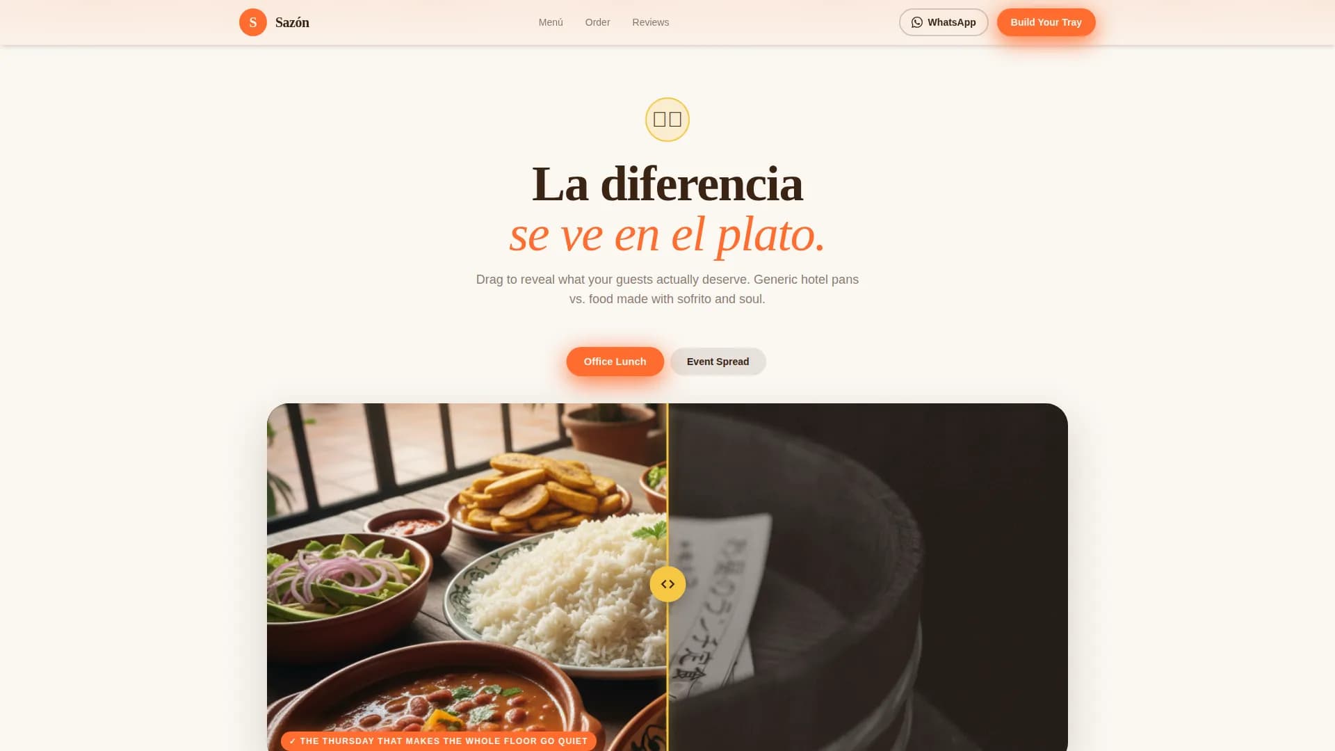 Sazn - Authentic Dominican Catering Landing Page Template