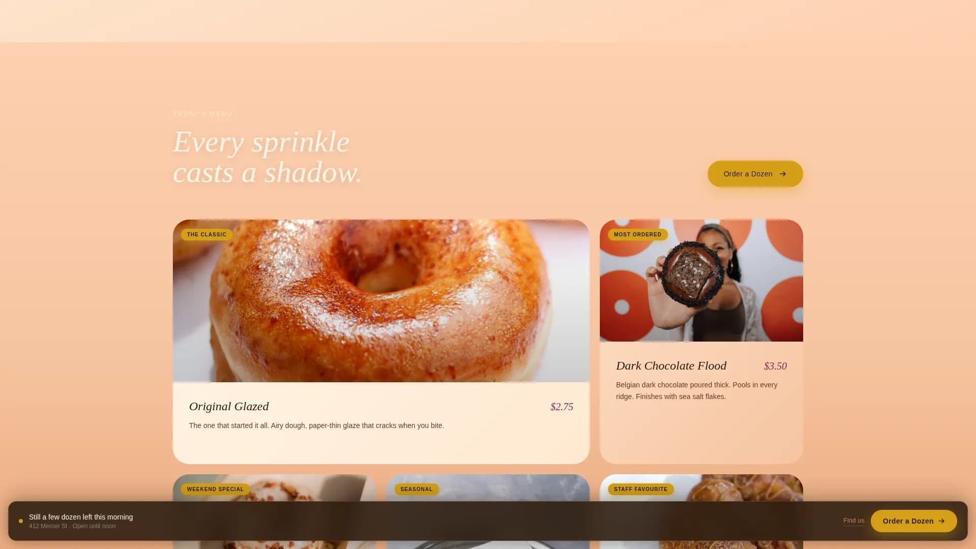 Artisan Donut Shop & Bakery Website Template