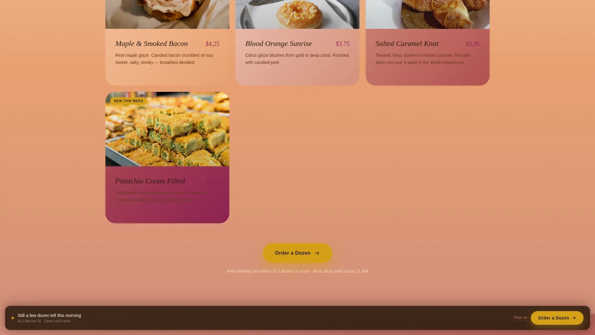 Artisan Donut Shop & Bakery Website Template