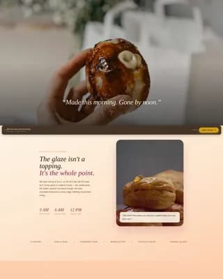 Artisan Donut Shop & Bakery Website Template