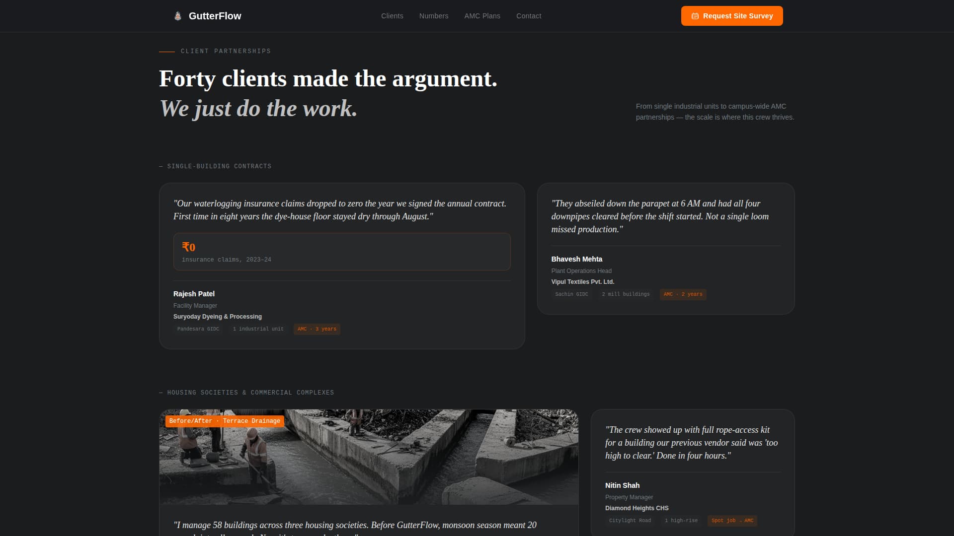 Gutterflow - Industrial Drainage Landing Page Template