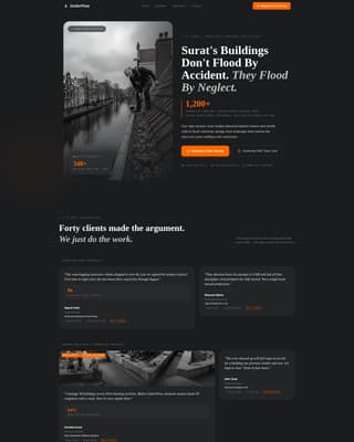 Gutterflow - Industrial Drainage Landing Page Template