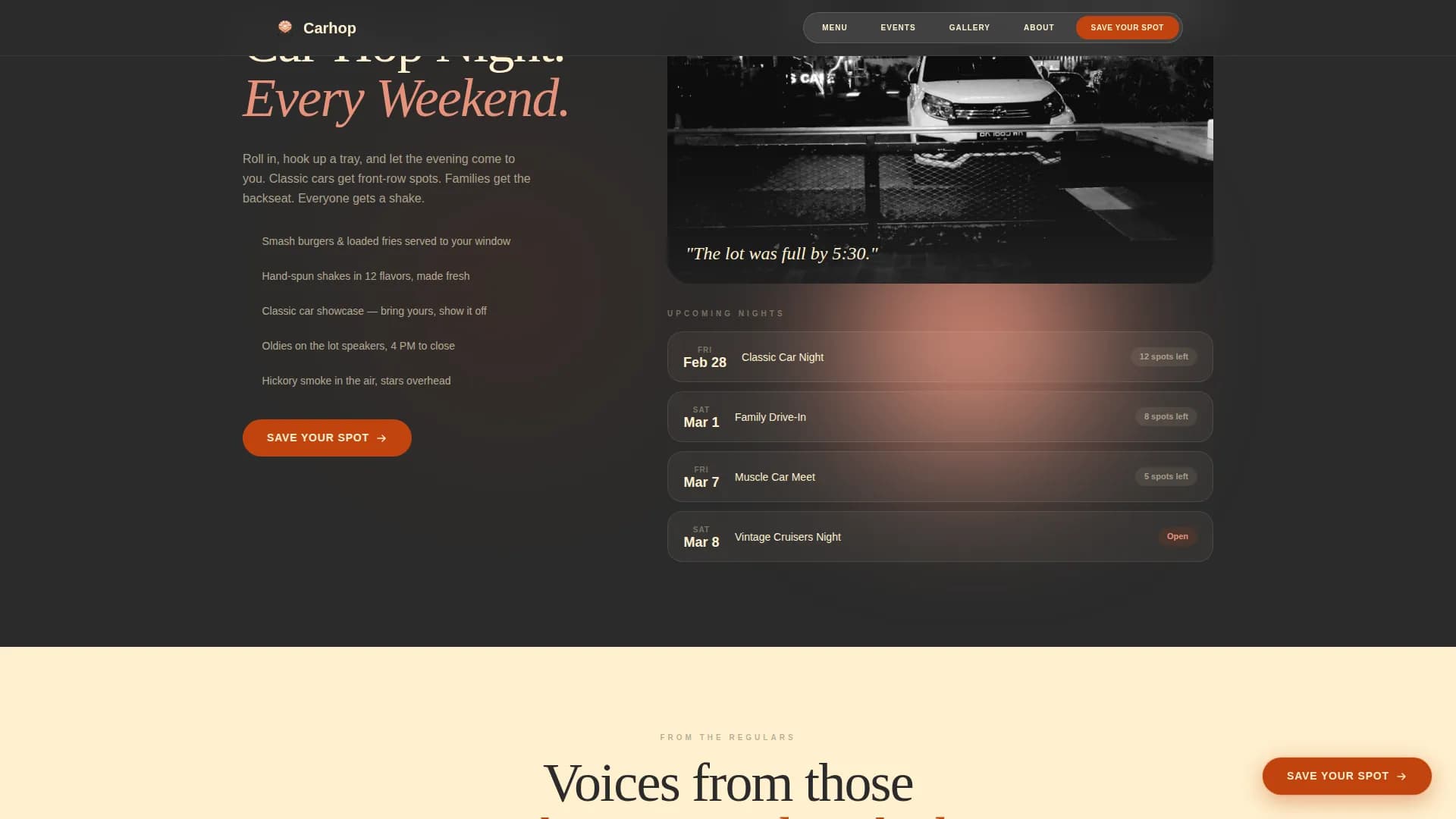 Restaurant & Dining Professional Website Template