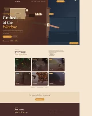 Drive-Through Specialty Coffee & Ordering Website Template