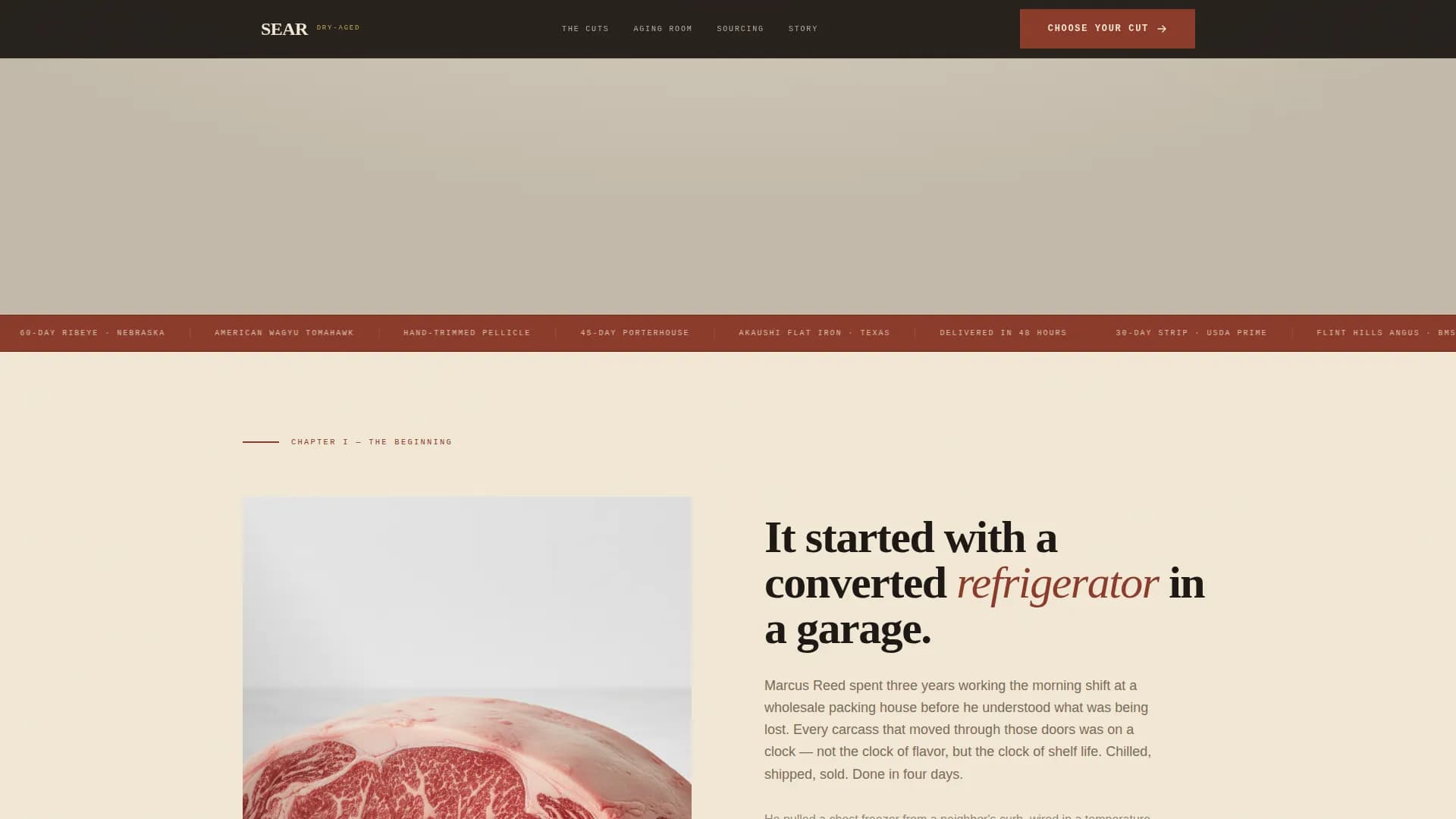 Meat & Seafood Pricing Website Template