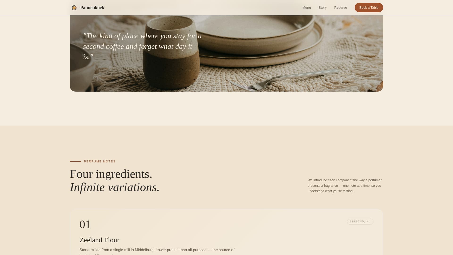 European Specialty Dining Booking Website Template