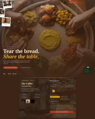 African Cuisine & Dining Portfolio Website Template