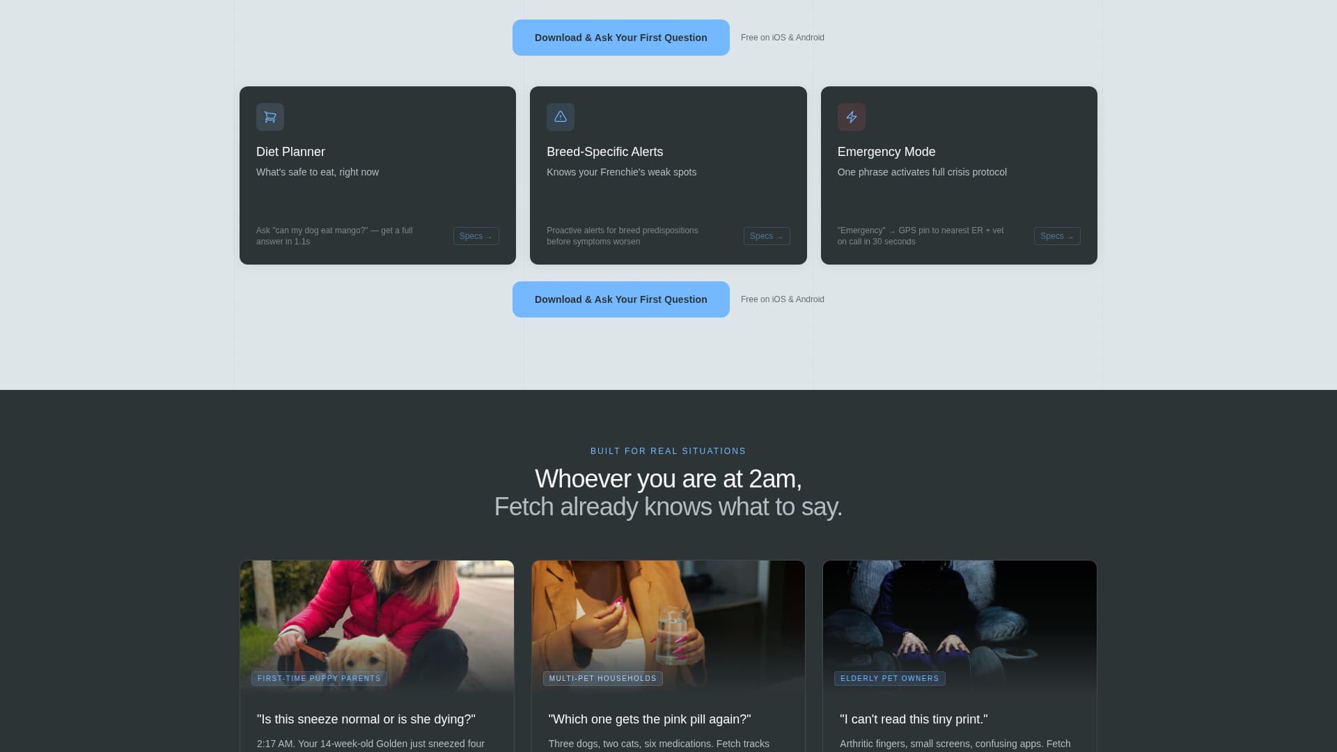 AI for Pet Care Professional Website Template