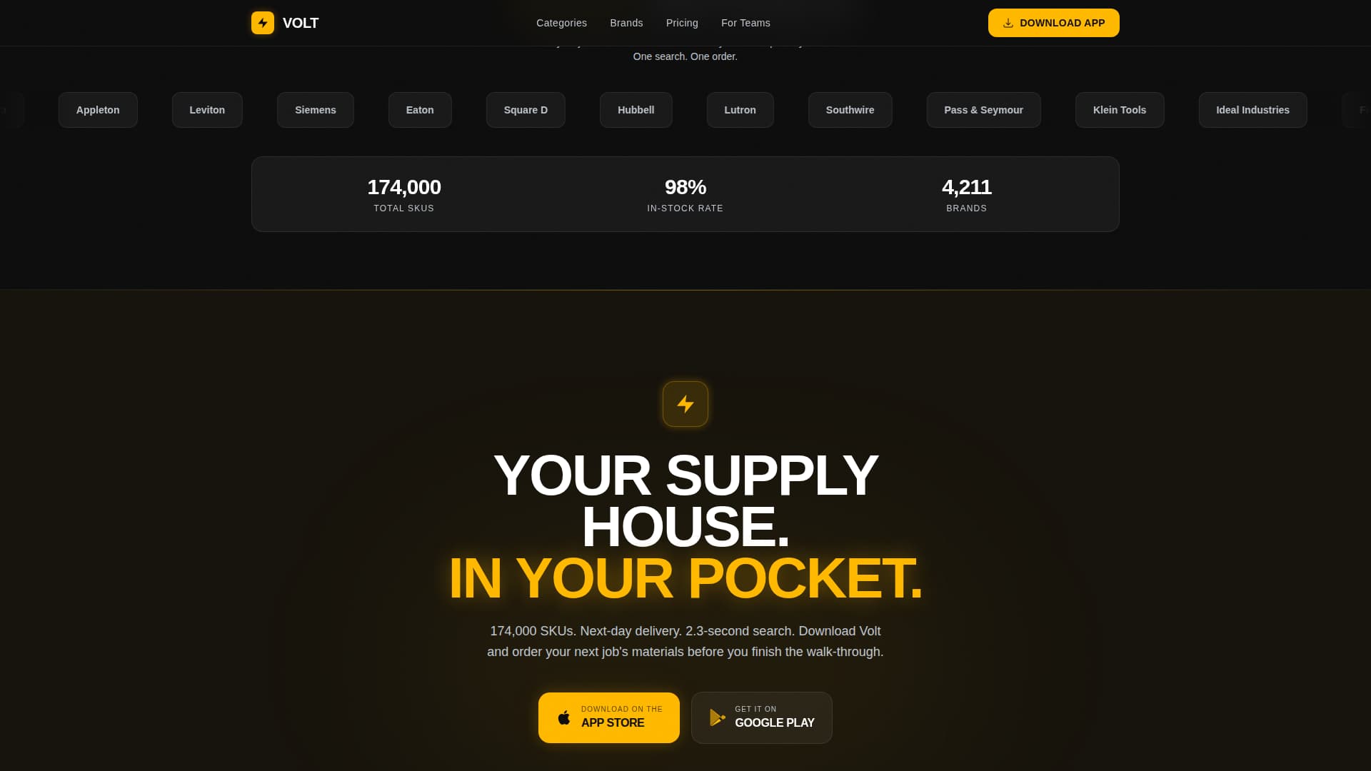 Volt — Energetic Electrical Contractor Landing Page Template