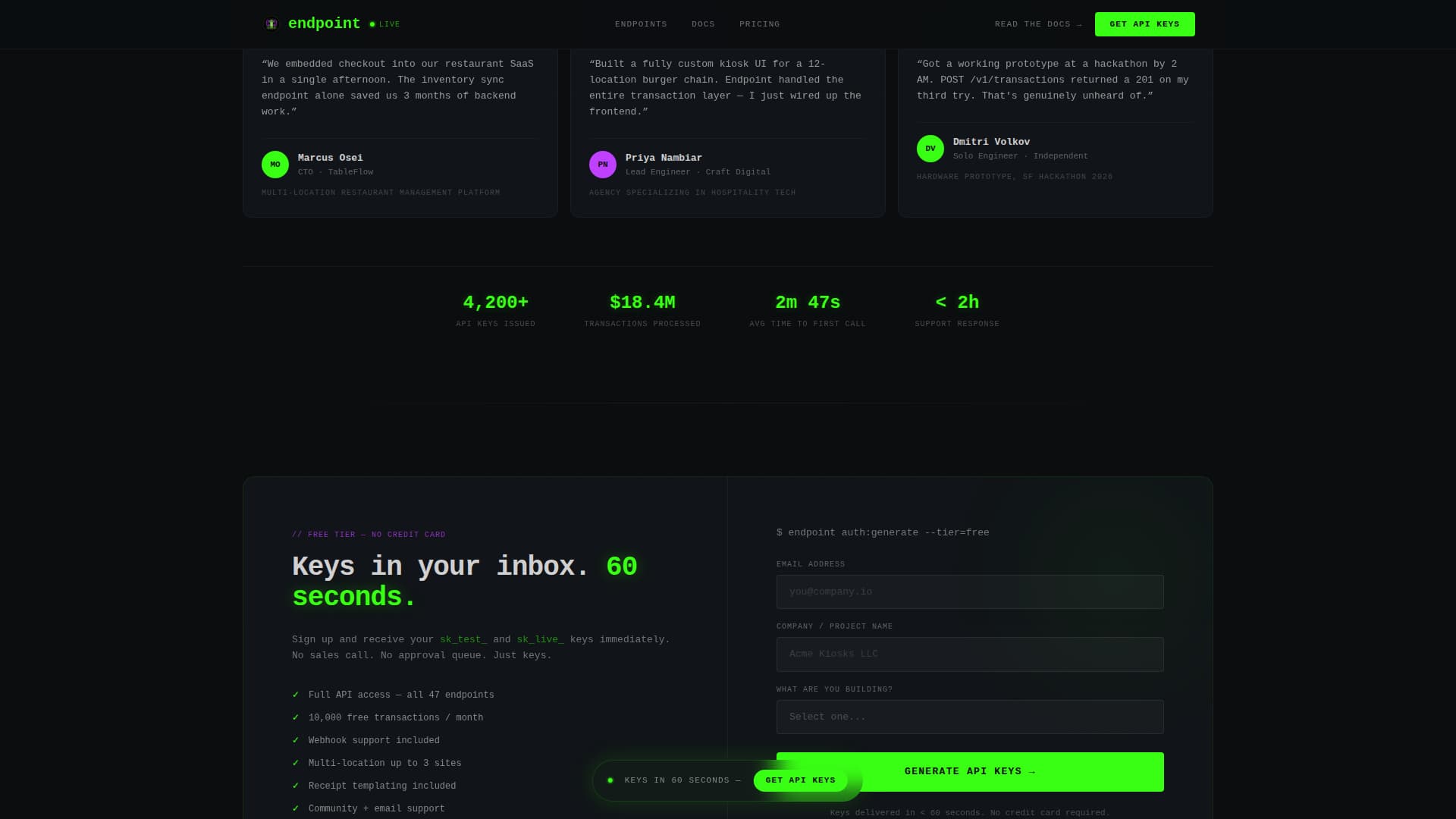 API-First Enterprise Software Professional Website Template