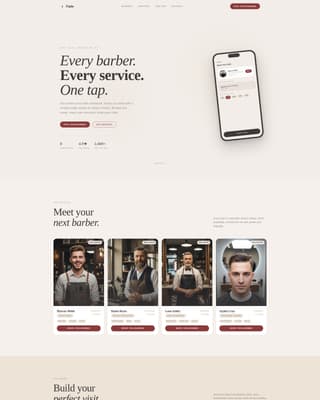 Full-Service Business Booking Website Template