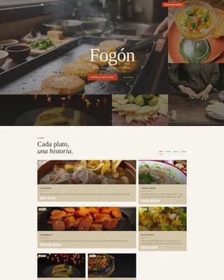 Fogn - Authentic Ecuadorian Catering Landing Page Template