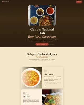 Middle Eastern Cuisine & Dining Local Professional Website Template