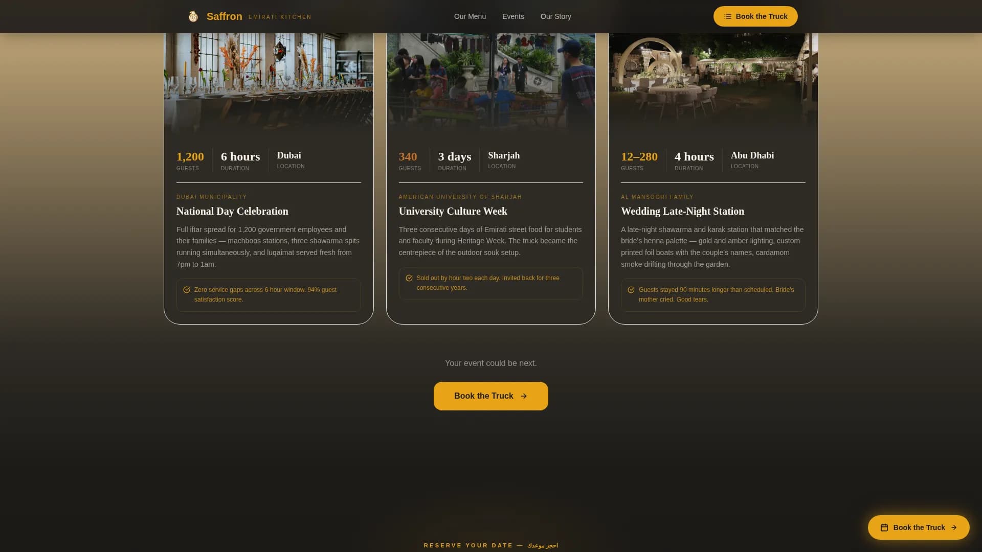 Middle Eastern Cuisine & Dining Booking Website Template