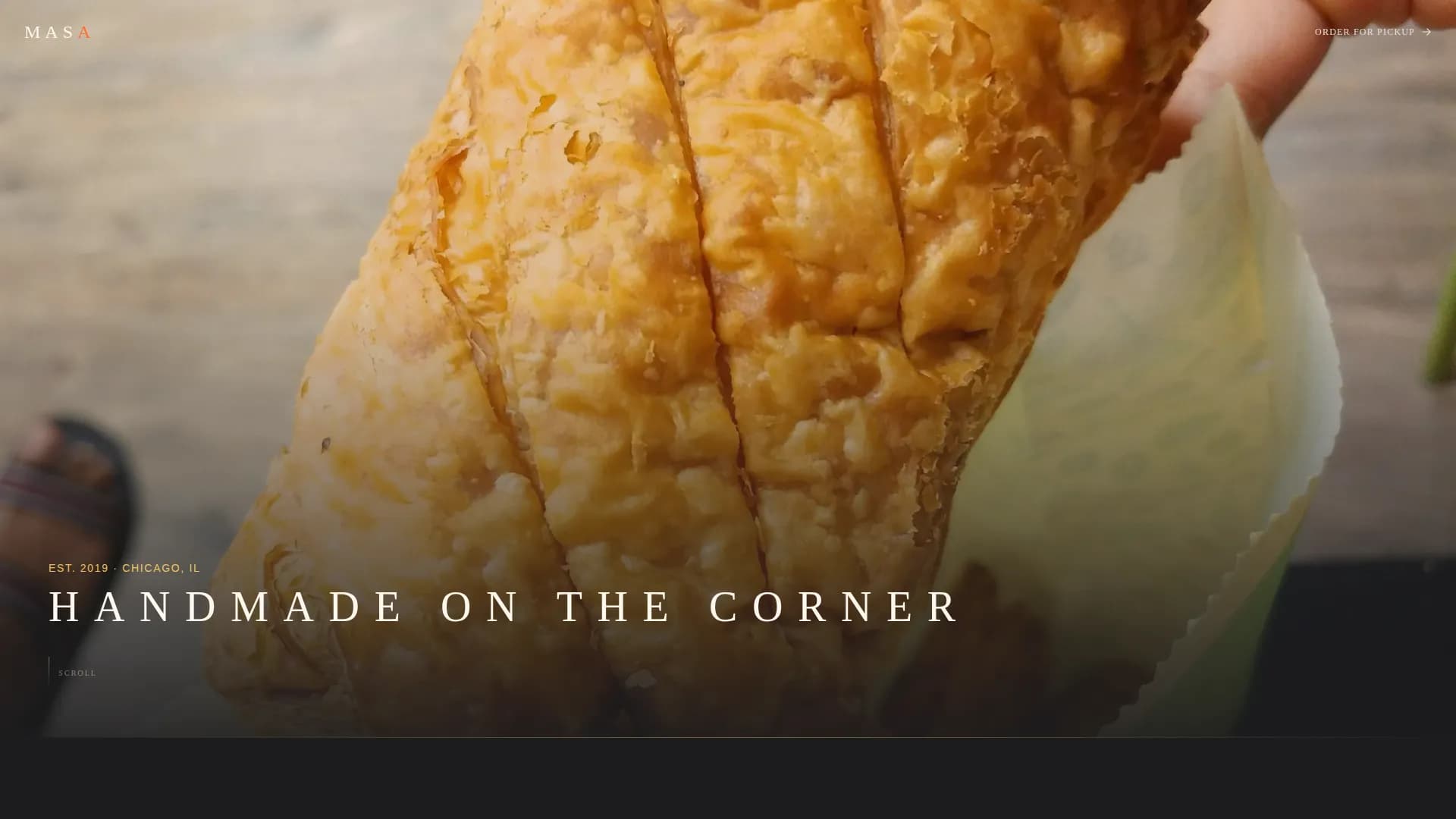 Masa — Empanada Shop Landing Page Template