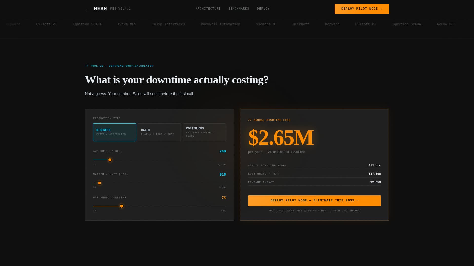 Mesh - Decentralized MES Landing Page Template