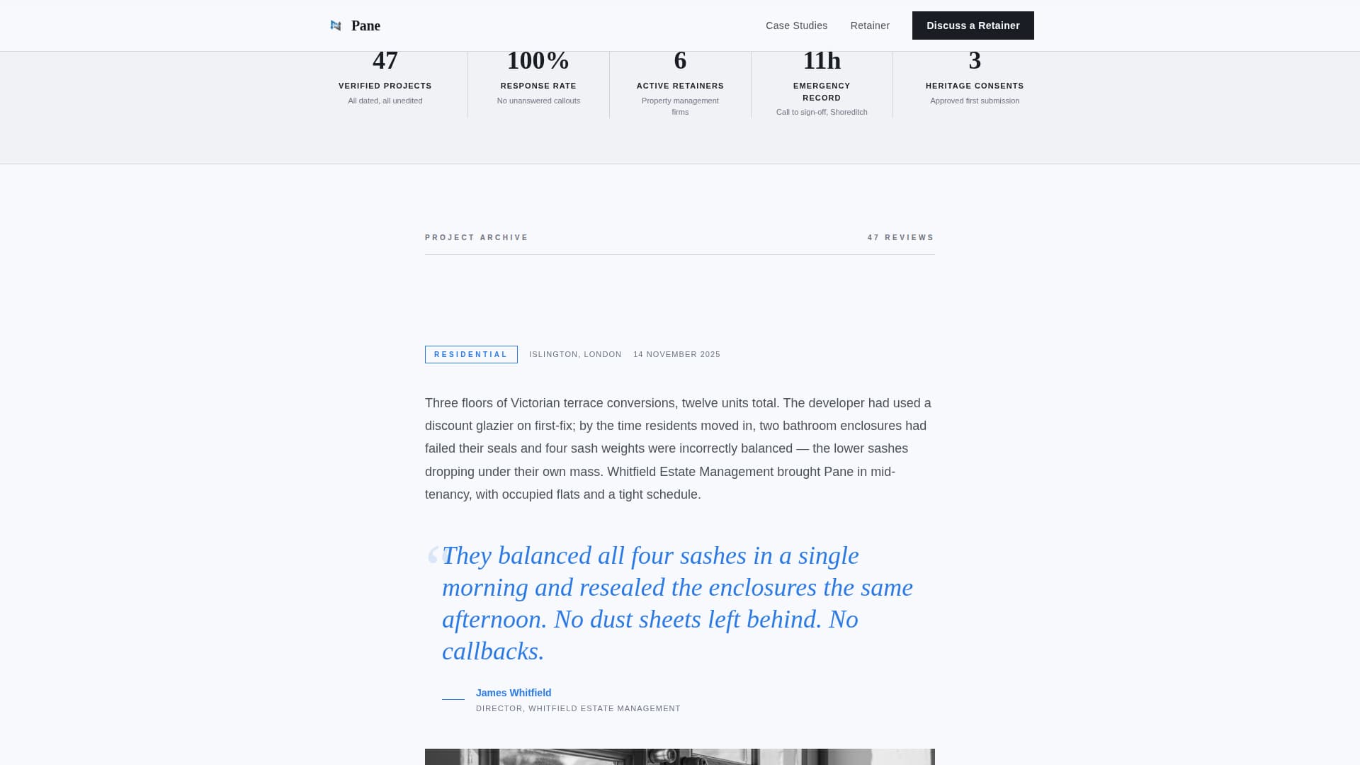 Glazier Reviews Website Template