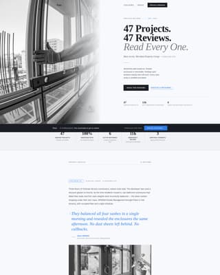 Glazier Reviews Website Template
