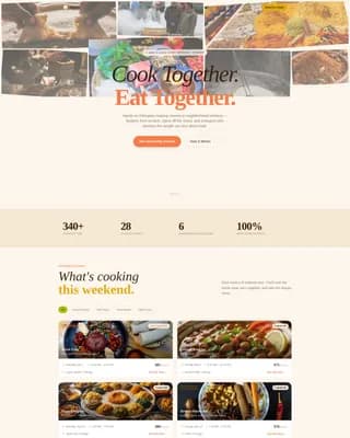 Injera — Ethiopian Cooking Class Landing Page Template