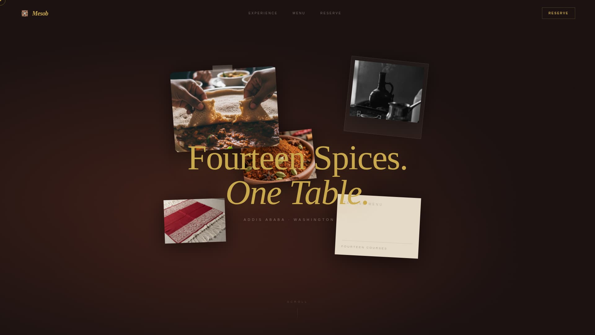 Mesob - Immersive Ethiopian Landing Page Template