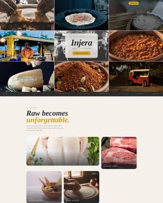 Injera — Ethiopian Food Truck Landing Page Template