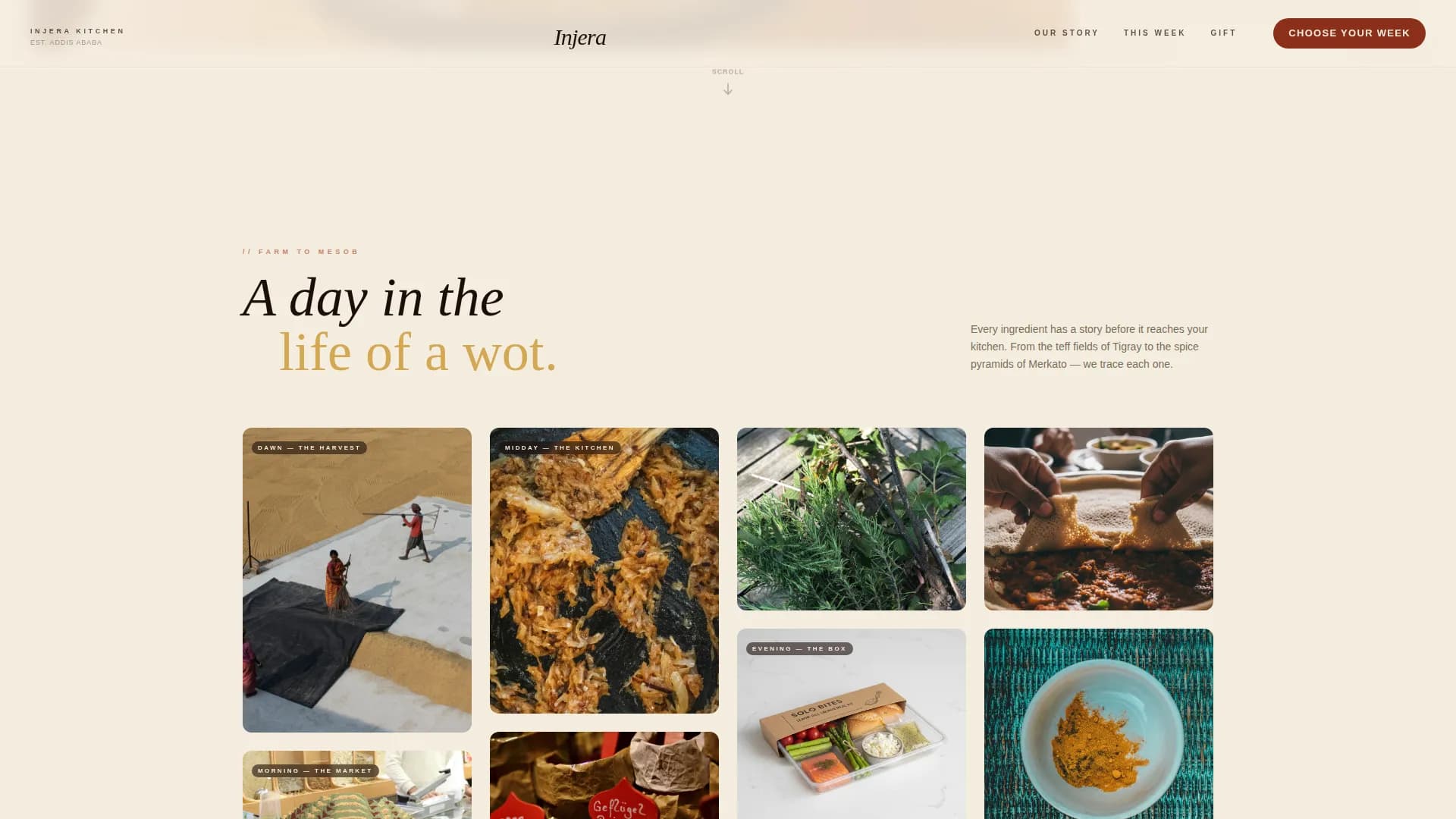 Injera — Authentic Ethiopian Catering Landing Page Template