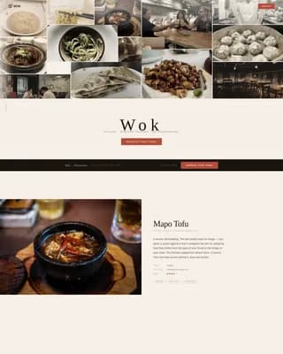 Restaurant & Dining Advanced Booking Website Template