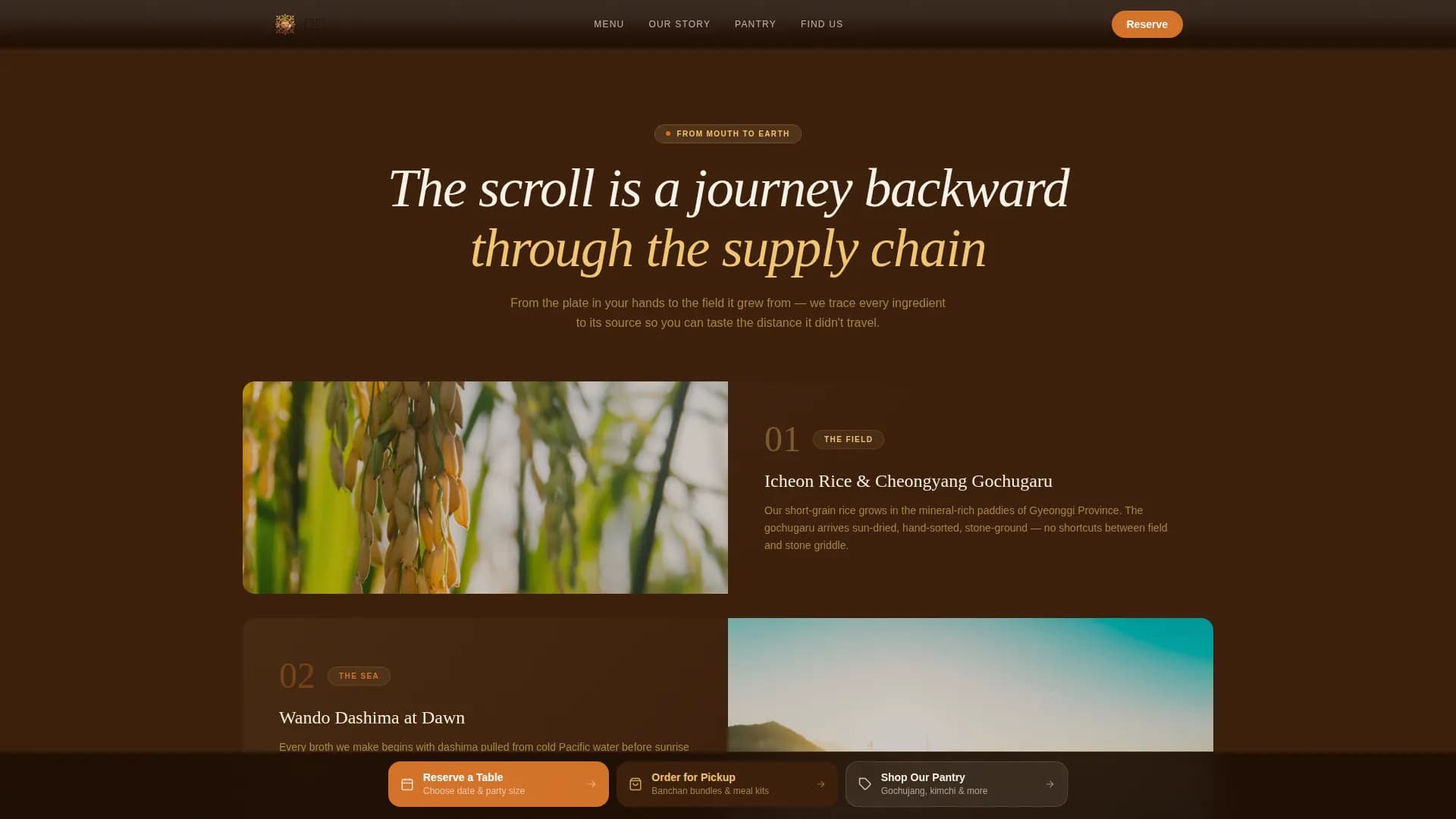 Restaurant & Dining Specialist Booking Website Template